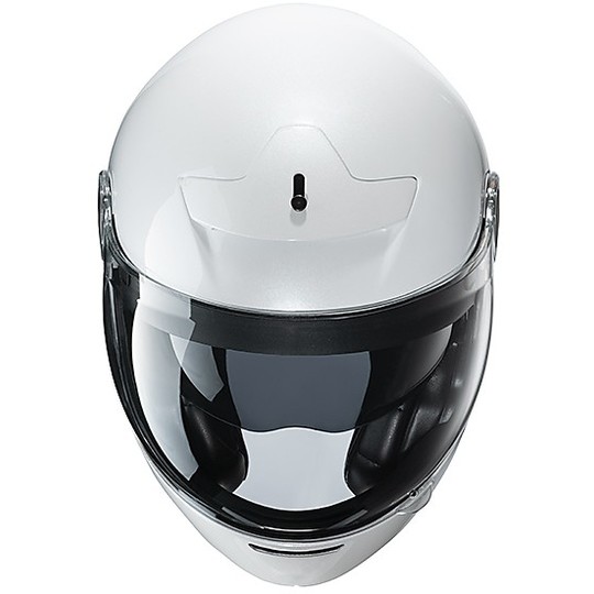 Modular Fiber Helmet in Vintage Style Motorcycle HJC v90 Solid White