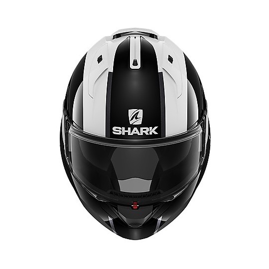 Modular Helm Kippen Motorrad Shark EVO ES Endless Weiß Schwarz Rot