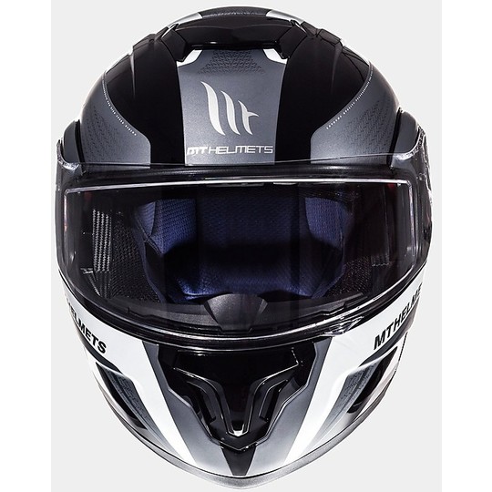 Modular Helm MT Helme ATOM SV Asphalt Schwarz Matt Weiß und Glänzend