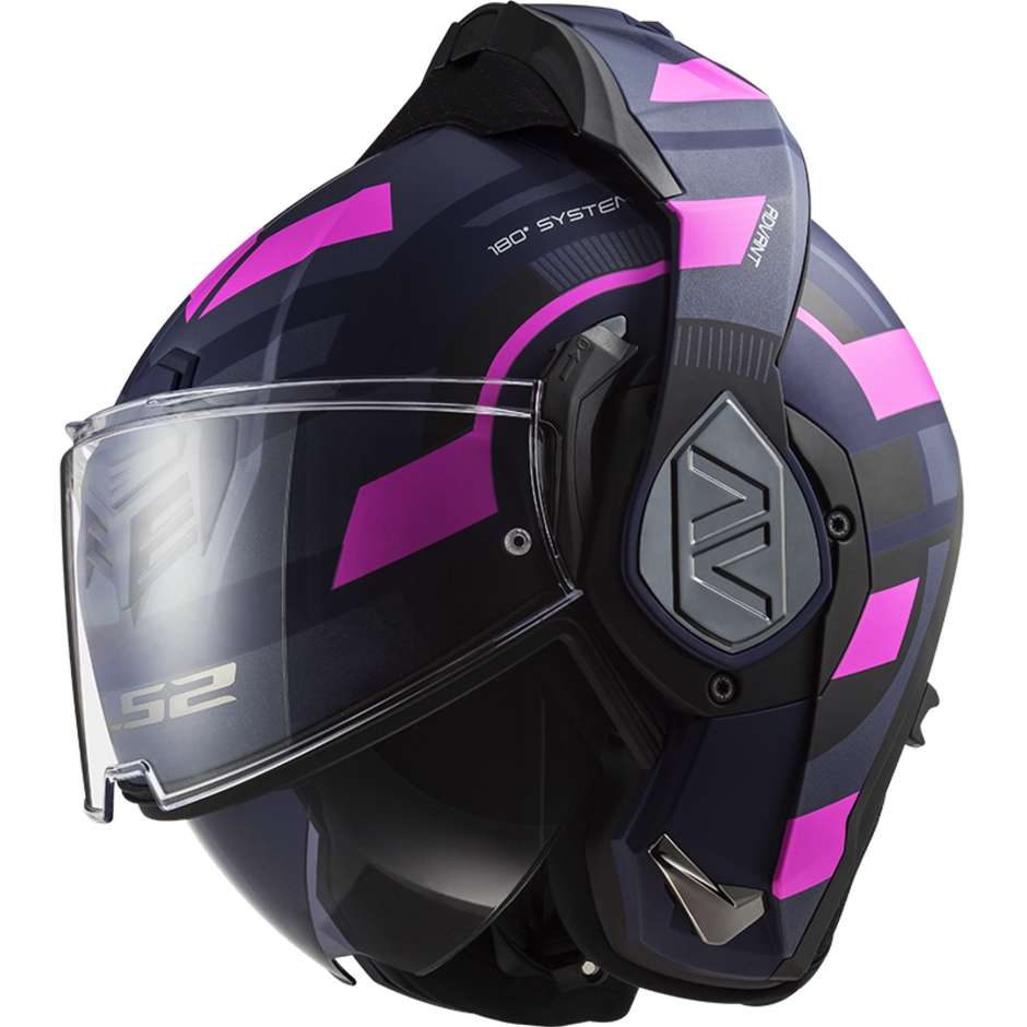 Modular Helmet Approved P / J Ls2 FF906 ADVANT VELUM Matt Blue Pink Fluo