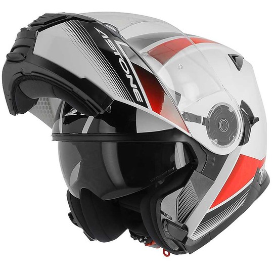 Modular Helmet Astone RT1200 Vanguard White Red