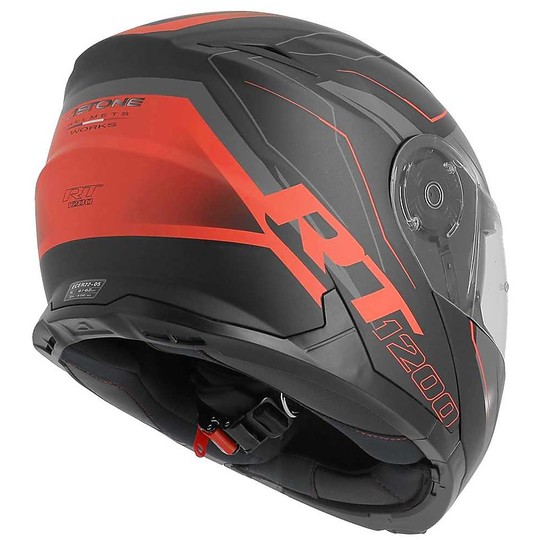 Modular Helmet Astone RT1200 Works Black Red Matt
