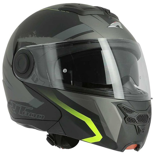 Modular Helmet Astone RT800 Energy Black Matt Yellow