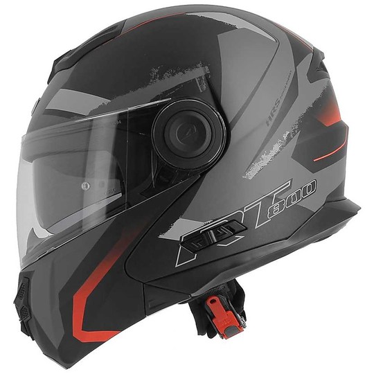 Modular Helmet Astone RT800 Energy Black Red Opaque
