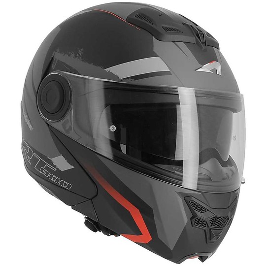 Modular Helmet Astone RT800 Energy Black Red Opaque