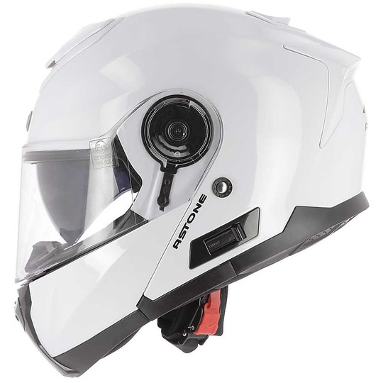 Modular Helmet Astone RT900 STRIPE Glossy White