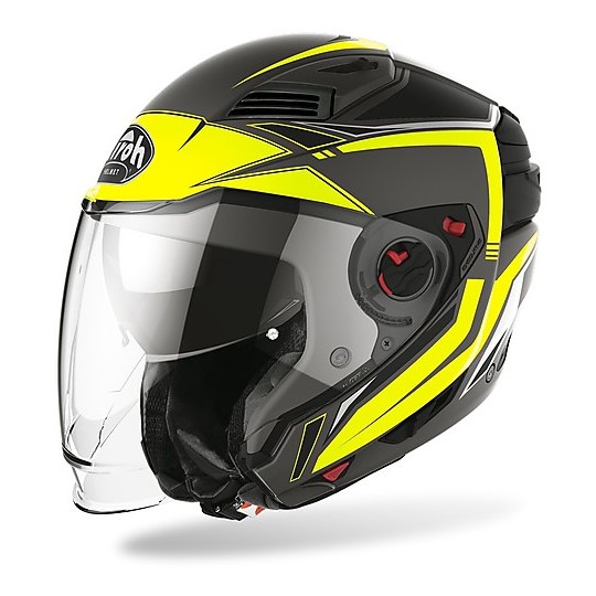 Modular Helmet Detachable Chin Motorbike Airoh EXECUTIVE LINE Matt Yellow