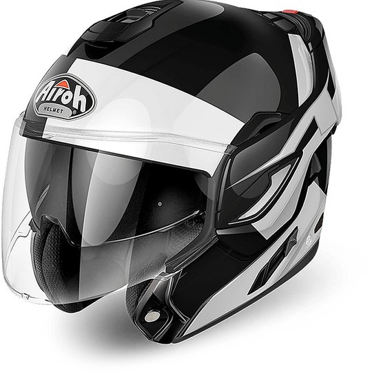 Modular helmet Flip UP Motorcycle Airoh REV 19 FUSION Glossy White