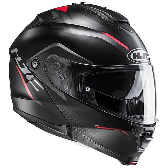 Modular Helmet HJC IS-MAX II Dova MC1SF Black Red