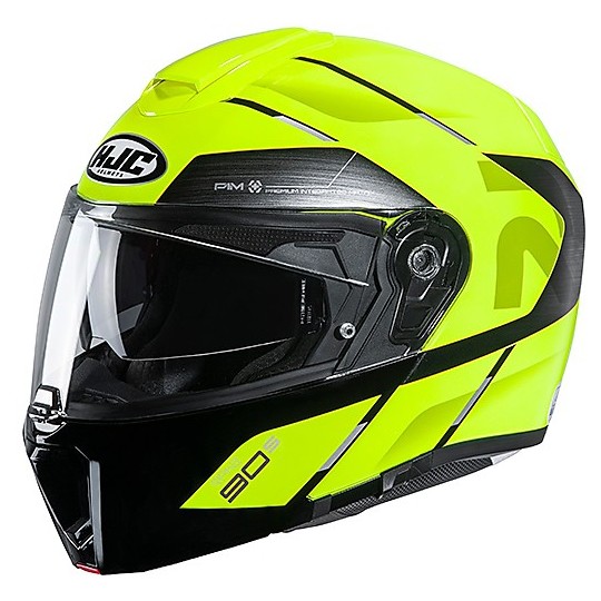 Modular Helmet in Double Fiber Homologation P / J HJC RPHA 90 BEKAVO MC3H Black Yellow Fluo