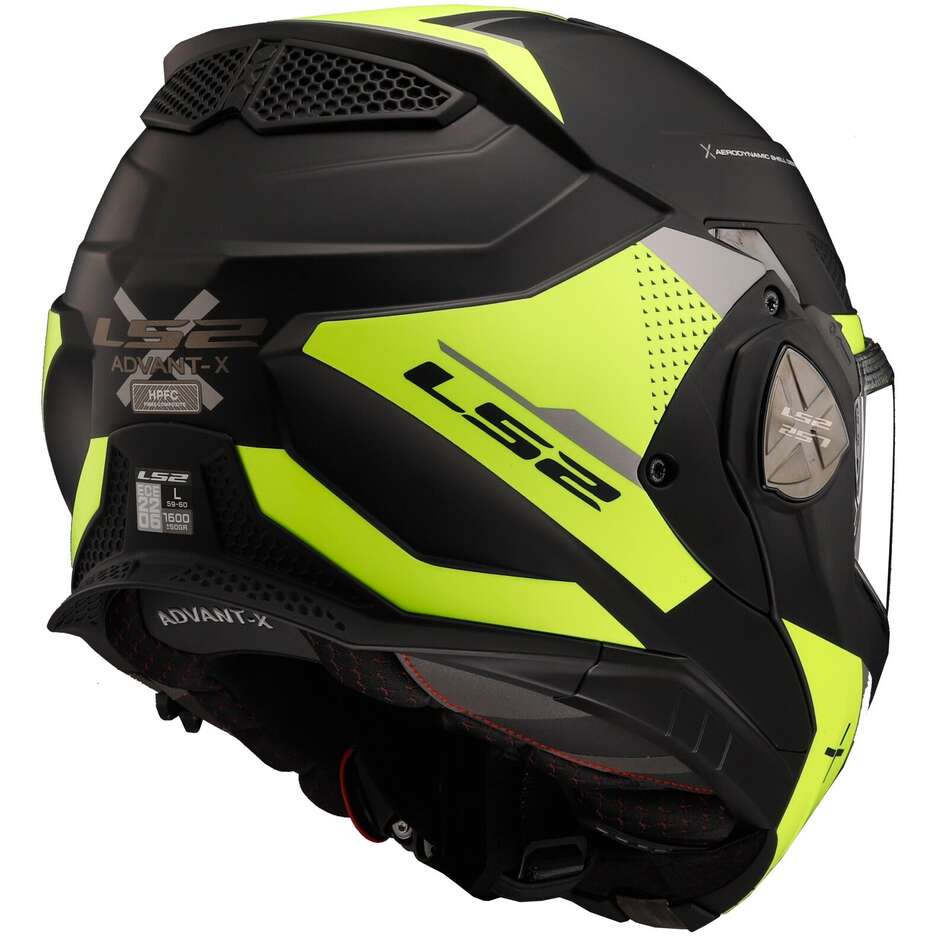 Modular Helmet In HPFC Approved P / J Ls2 FF901 ADVANT X OBLIVION Matt Black Fluo Yellow