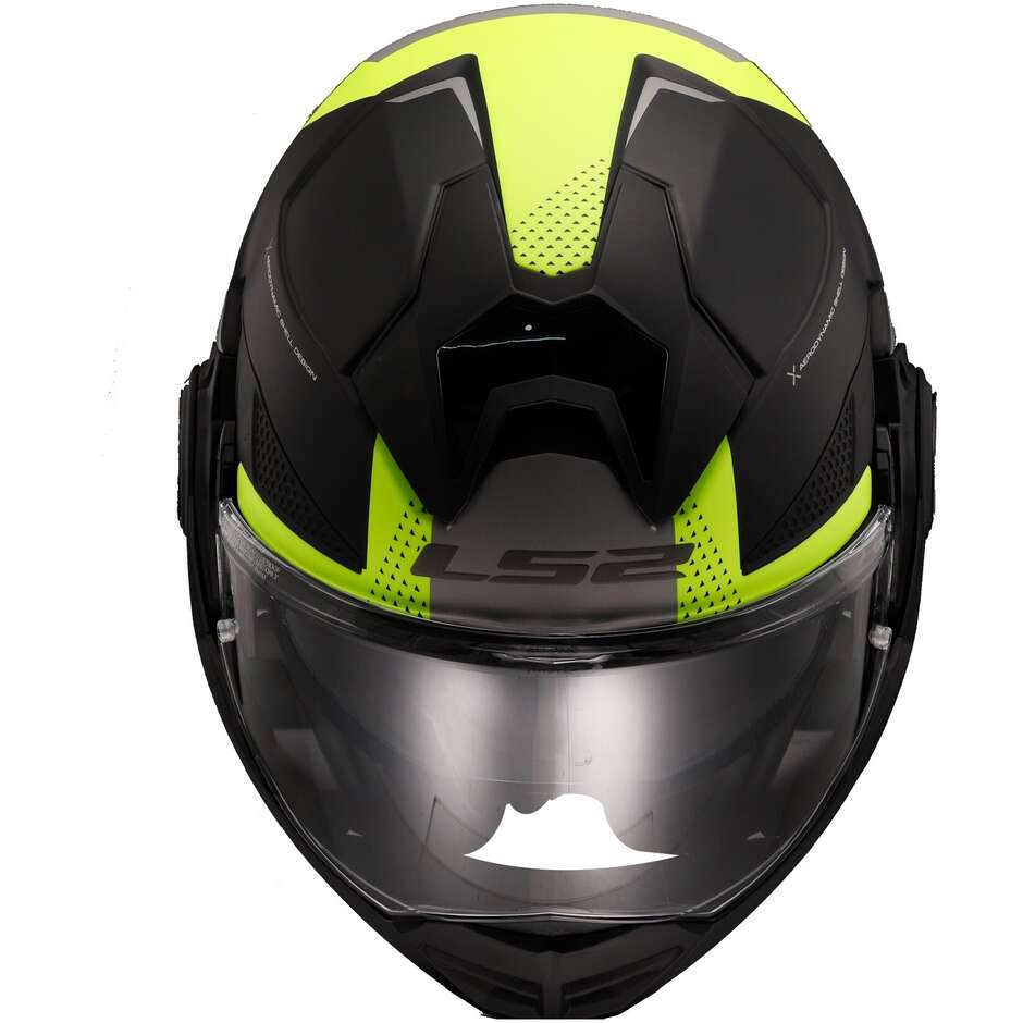 Modular Helmet In HPFC Approved P / J Ls2 FF901 ADVANT X OBLIVION Matt Black Fluo Yellow