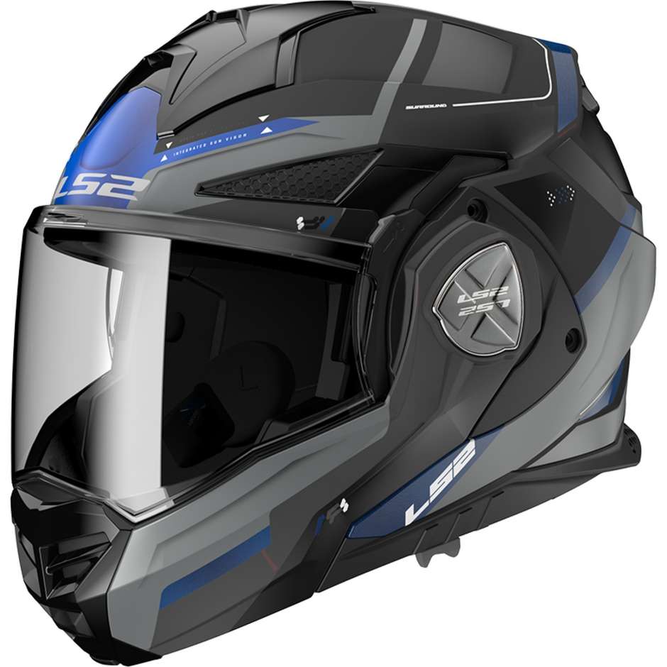 Modular Helmet In HPFC Approved P / J Ls2 FF901 ADVANT X SPECTRUM Black Titanium Blue