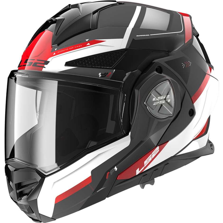 Modular Helmet In HPFC Approved P / J Ls2 FF901 ADVANT X SPECTRUM Black White Red