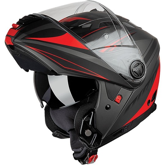 Modular Helmet Moto Airoh PHANTOM S Triple Red Opaque