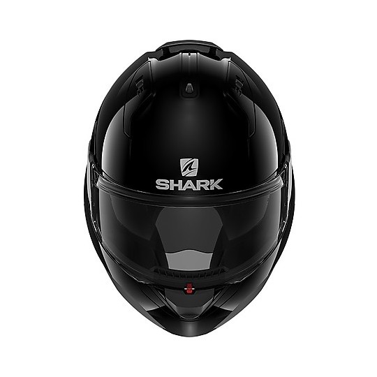 Modular Helmet Tilting Motorcycle Shark EVO ES Blank Glossy Black