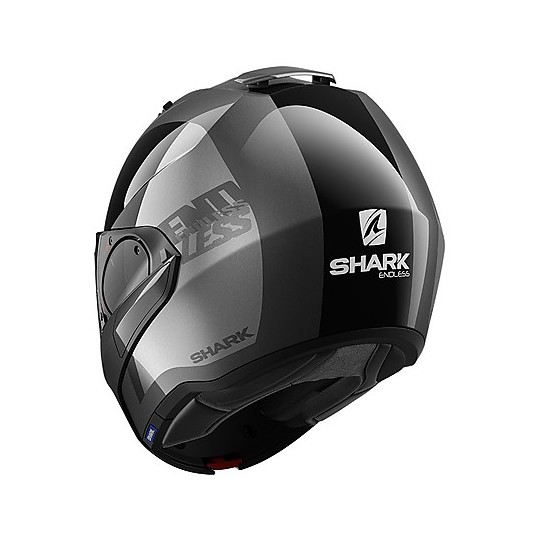 Modular Helmet Tilting Motorcycle Shark EVO ES Endless Anthracite Black
