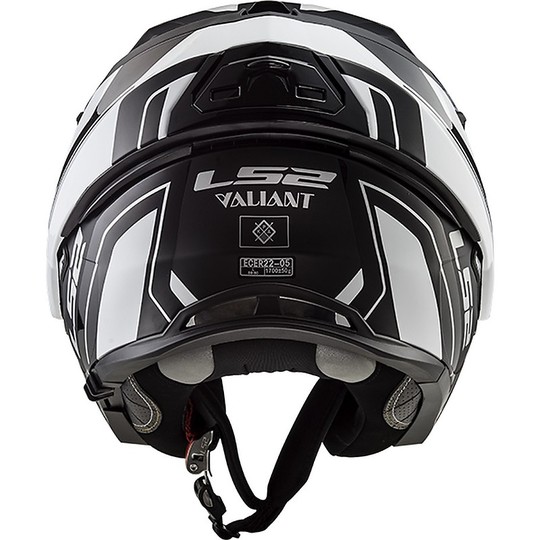 Modular Lever Helmet with LS2 FF399 Valiant Black White