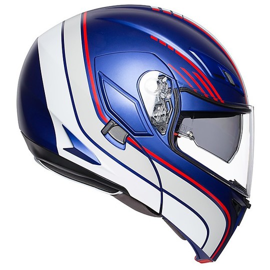 Modular Motorcycle Helmet AGV Compact ST BOSTON Black Blue White Red Matt