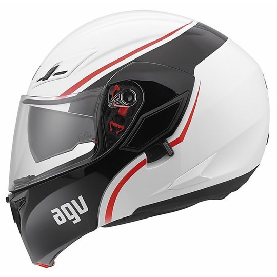 Modular Motorcycle Helmet Agv New Compact Dual Certification Course Multi White Red