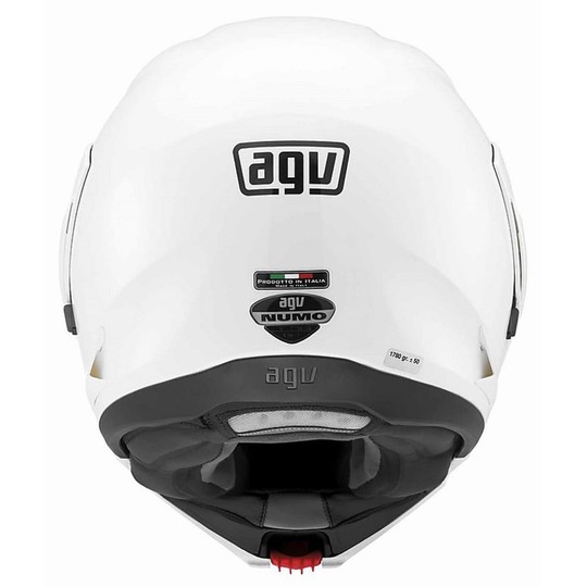 Modular Motorcycle Helmet Agv New Compact Dual Mono approval Glossy White