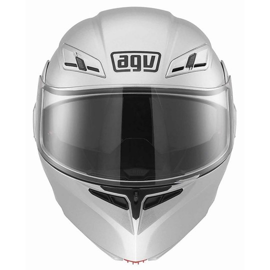 Modular Motorcycle Helmet Agv New Compact Dual Mono Silver Certification