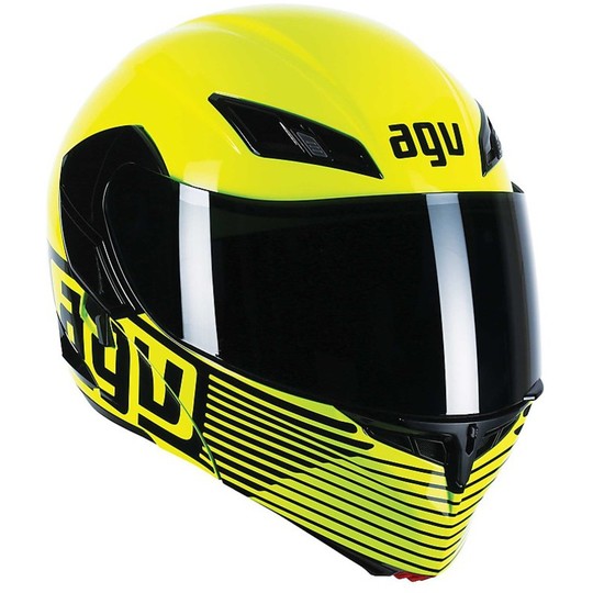 Modular Motorcycle Helmet Agv New Compact Multi Double Approval Audax Yellow Fuo