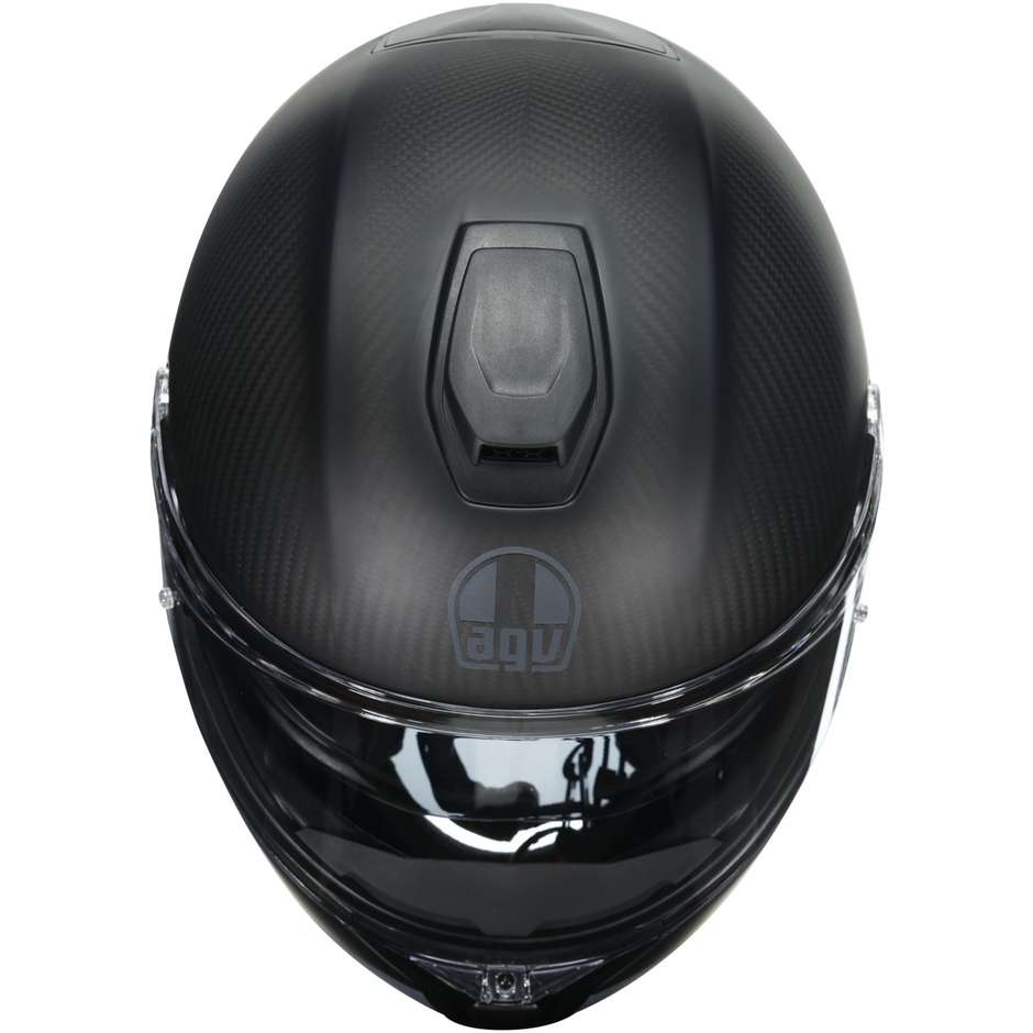 Modular Motorcycle Helmet Agv SPORTMODULAR DARK REFRACTIVE Carbon Black
