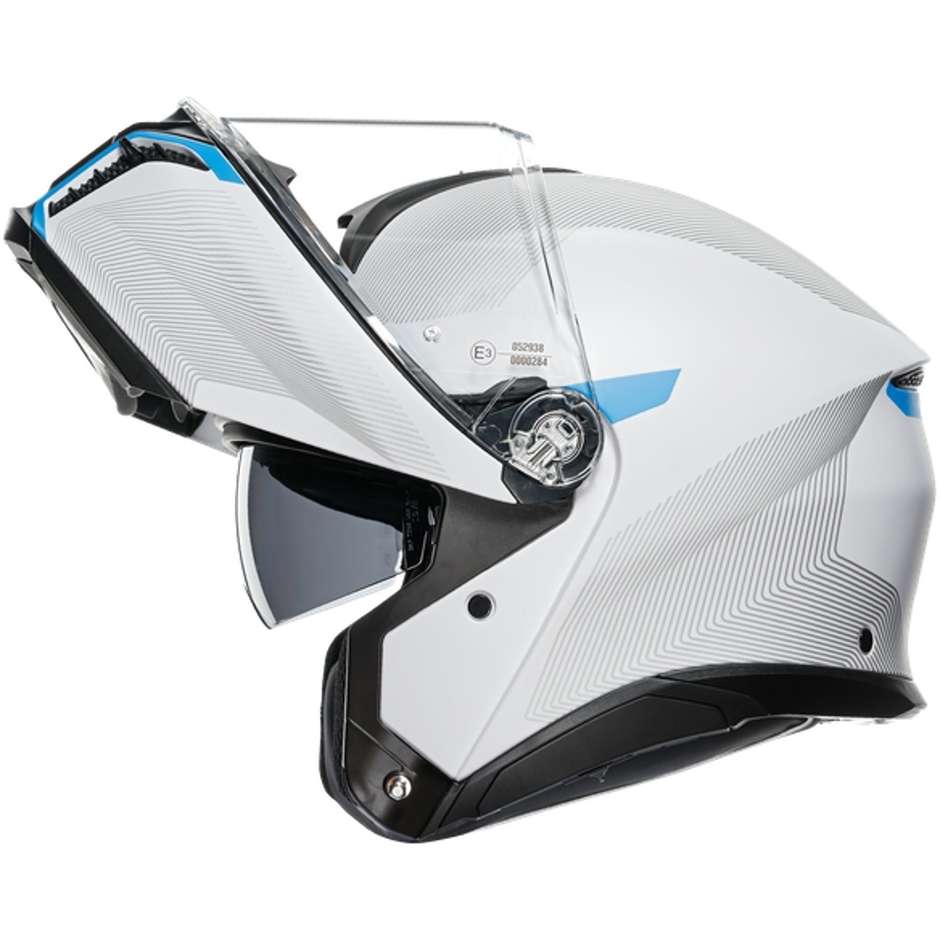 Modular Motorcycle Helmet Agv TOURMODULAR FREQUENCY LIGHT Gray Blue