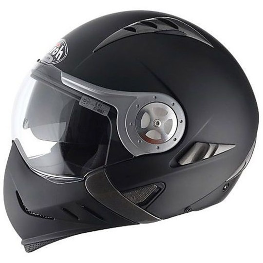 Modular Motorcycle Helmet Airoh Tr1 and Jet Black Sport Dual Visor For