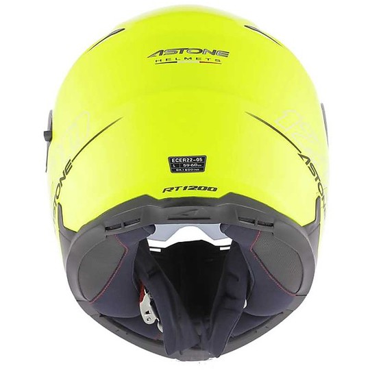 Modular Motorcycle Helmet Approval P / J Astone RT1200 Fluo Yellow