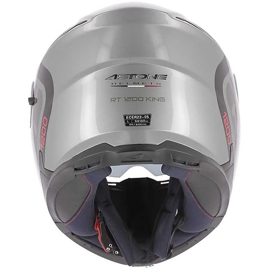 Modular Motorcycle Helmet Approval P / J Astone RT1200 KING Glossy Gray