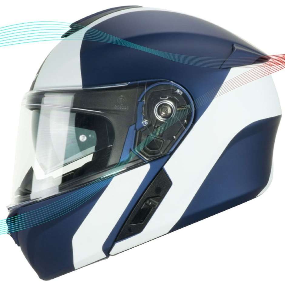 Modular Motorcycle Helmet Approval P / J CGM 508s BERLIN Blue Matt White