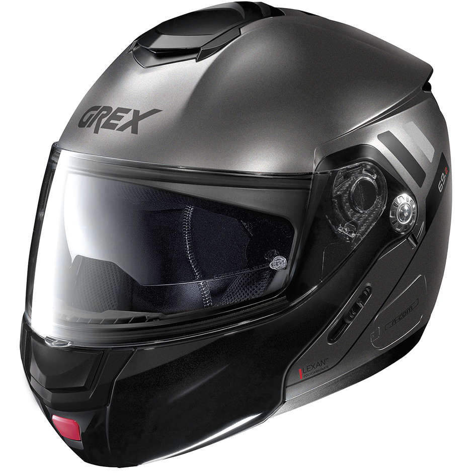 Modular Motorcycle Helmet Approval P / J Grex G9.2 OFFSET N-Com 011 Flat Lava Gray