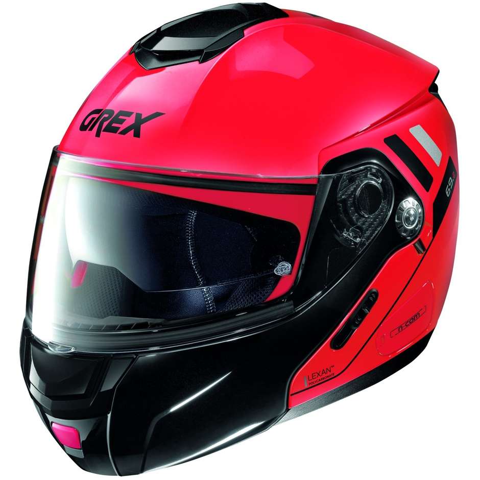 Modular Motorcycle Helmet Approval P / J Grex G9.2 OFFSET N-Com 014 Corsa Red
