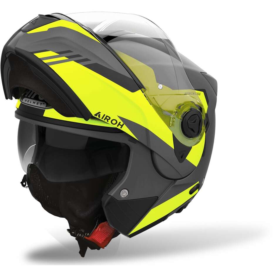 Modular Motorcycle Helmet Approved P / J Airoh SPECKTRE Clever Matt Yellow