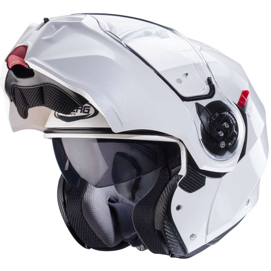 Modular Motorcycle Helmet Approved P / J Caberg DUKE EVO White Metal