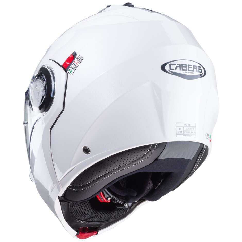 Modular Motorcycle Helmet Approved P / J Caberg DUKE EVO White Metal