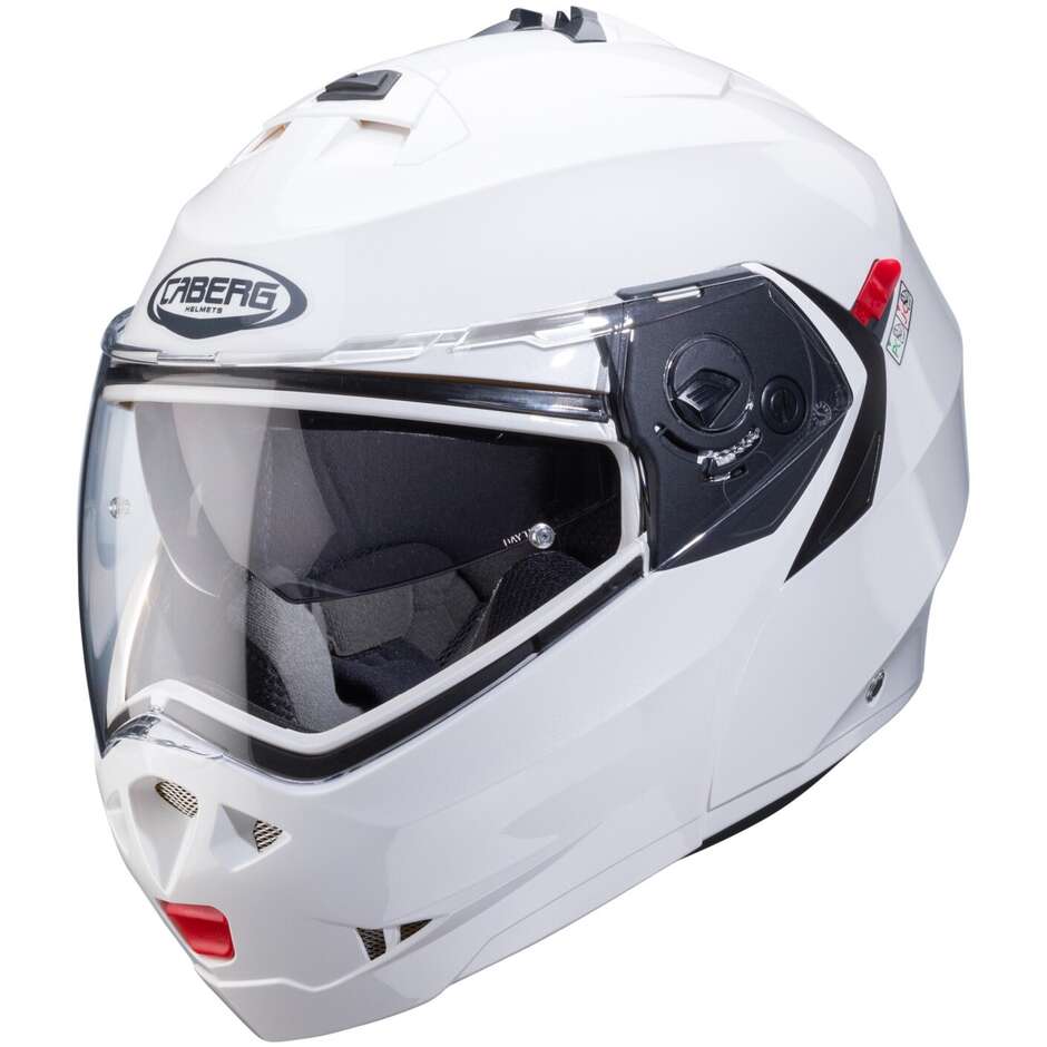 Modular Motorcycle Helmet Approved P / J Caberg DUKE X White Metal