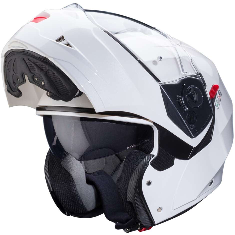 Modular Motorcycle Helmet Approved P / J Caberg DUKE X White Metal