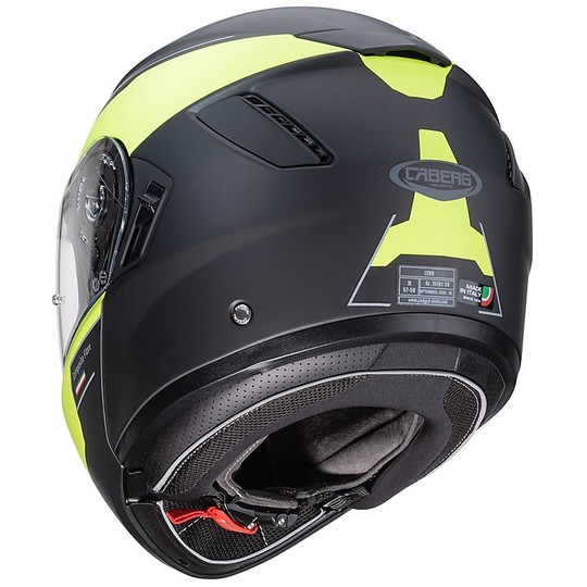Modular Motorcycle Helmet Approved P / J Caberg LEVO PROSPECT Black Anthracite Yellow Fluo