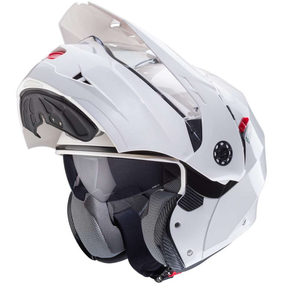 Modular Motorcycle Helmet Approved P / J Caberg TOURMAX X White Metal