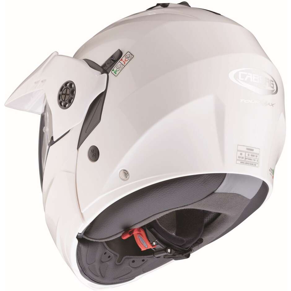 Modular Motorcycle Helmet Approved P / J Caberg TOURMAX X White Metal