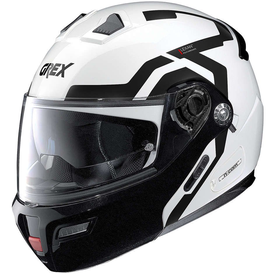 Modular Motorcycle Helmet Approved P / J Grex G9.1 Evolve CROSSROAD N-Com 041 White Metal