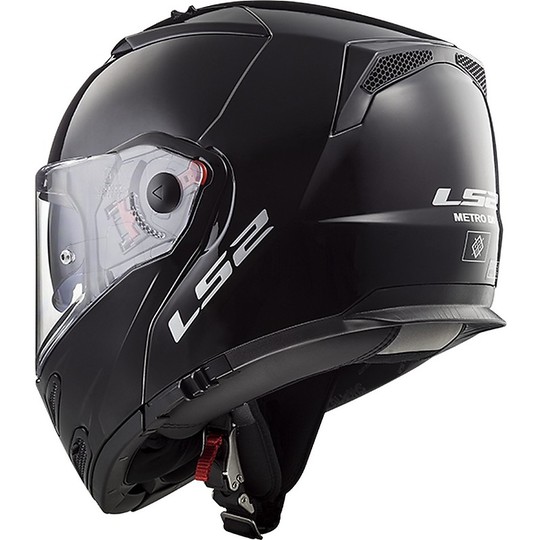 Modular Motorcycle Helmet Approved P / J Ls2 FF324 METRO EVO Solid Gloss Black