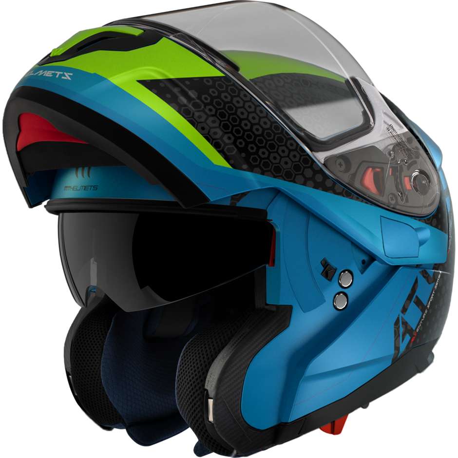 Modular Motorcycle Helmet Approved P / J Mt Helmet ATOM sv ADVENTURE A7 Glossy Blue