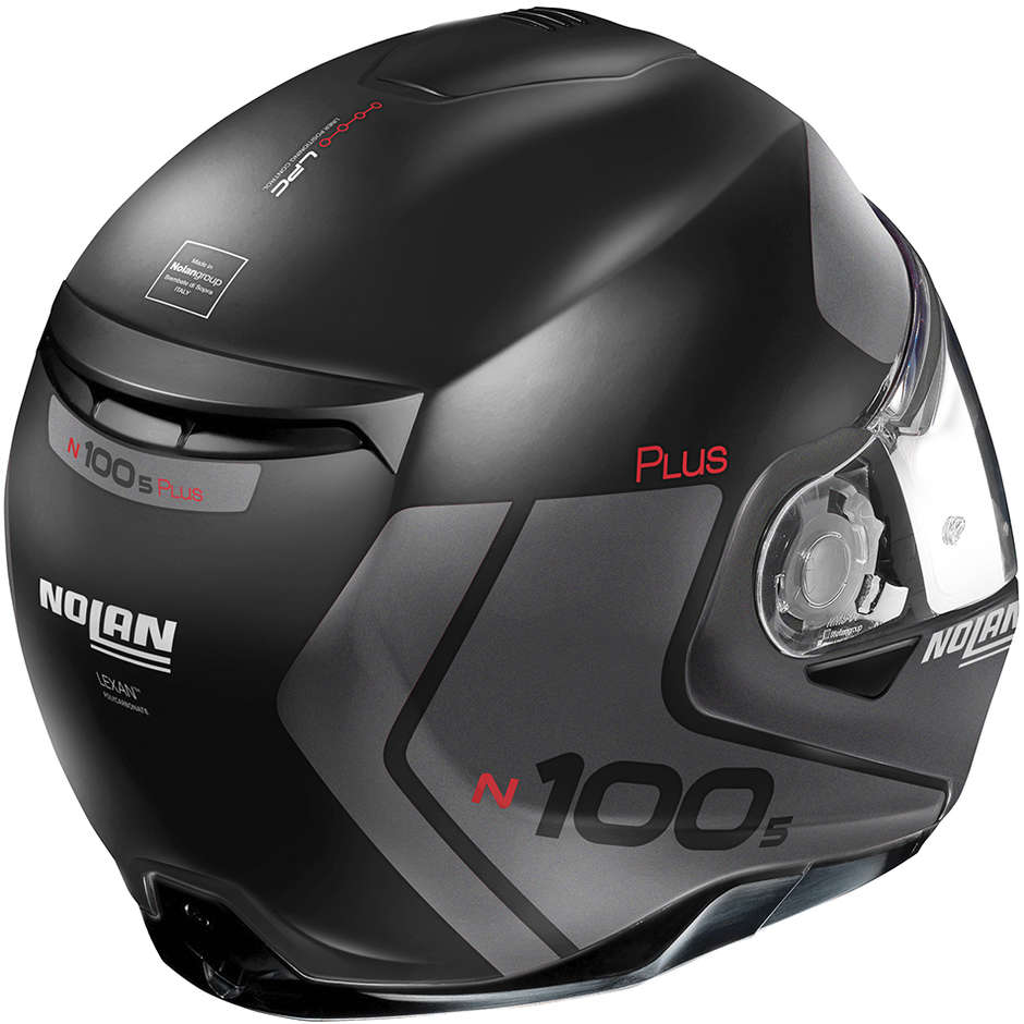 Modular Motorcycle Helmet Approved P / J Nolan N100.5 Plus DISTINCTIVE N-Com 021 Matt Black