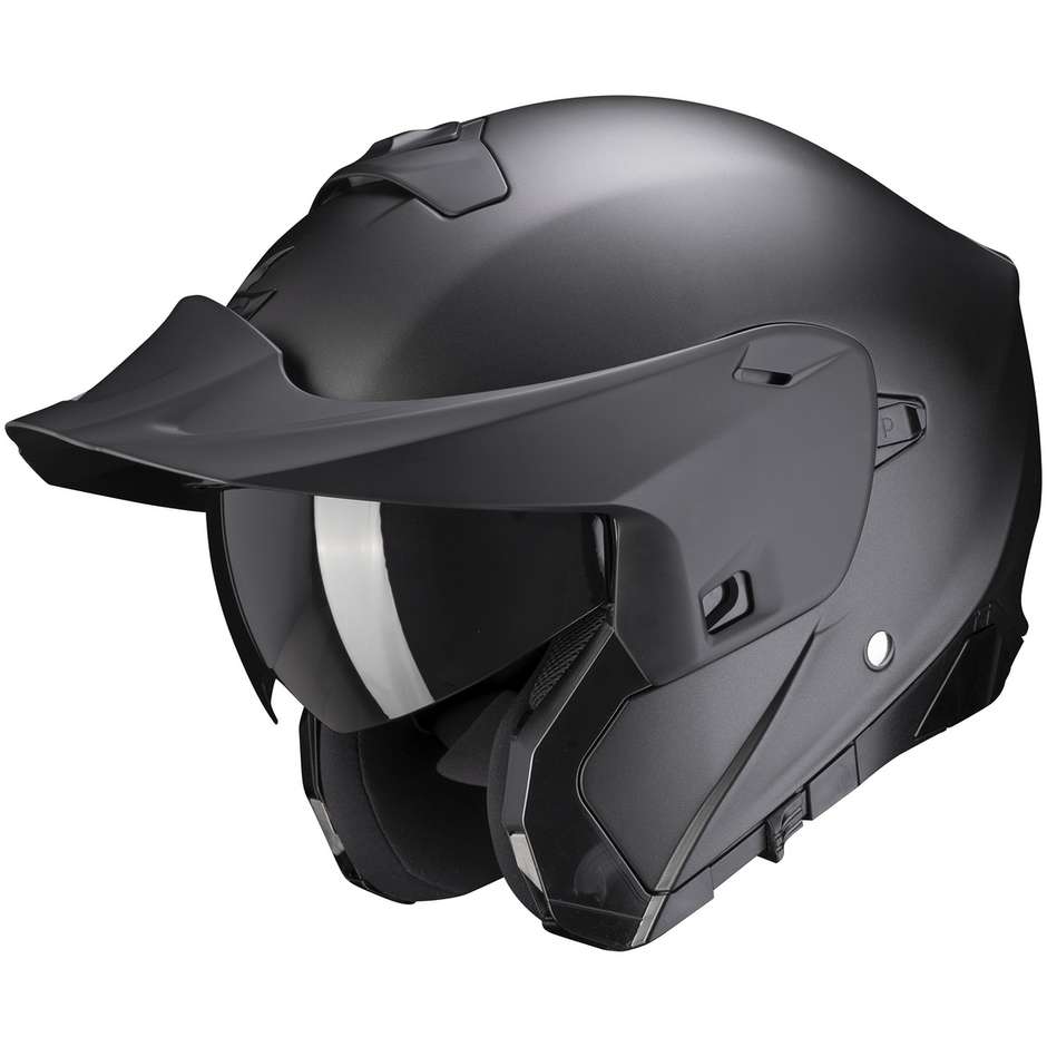 Modular Motorcycle Helmet Approved P / J Scorpion EXO-930 SOLID Black