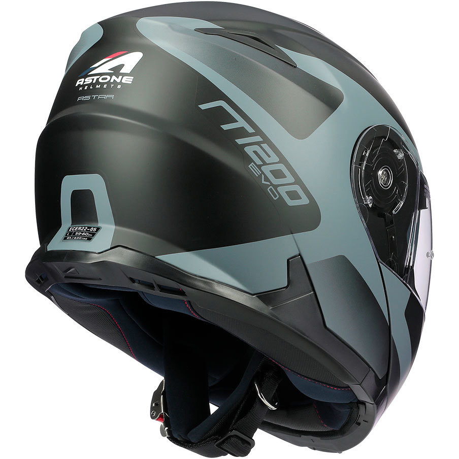 Modular Motorcycle Helmet Astone RT 1200 Evo ASTAR Dark Gray Opaque