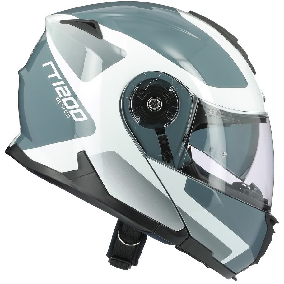Modular Motorcycle Helmet Astone RT 1200 Evo ASTAR White Glossy Dark Gray